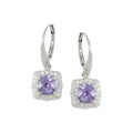Amethyst Square Drop Earrings