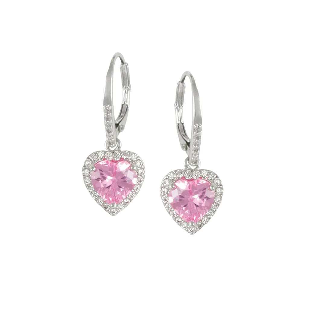 Petite Pink Heart Earrings