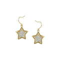 Gold Star Drop Earrings