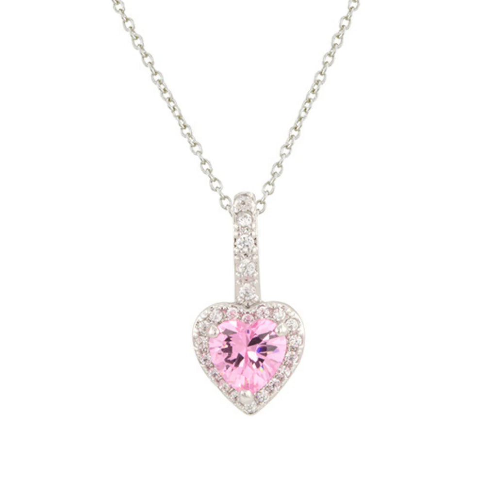 Petite Pink Heart Necklace