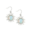 Opal Moon Star Drop Earrings