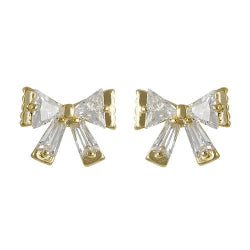 Gold Bow Tie Earrings