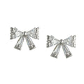 SIlver Bow Tie Earrings