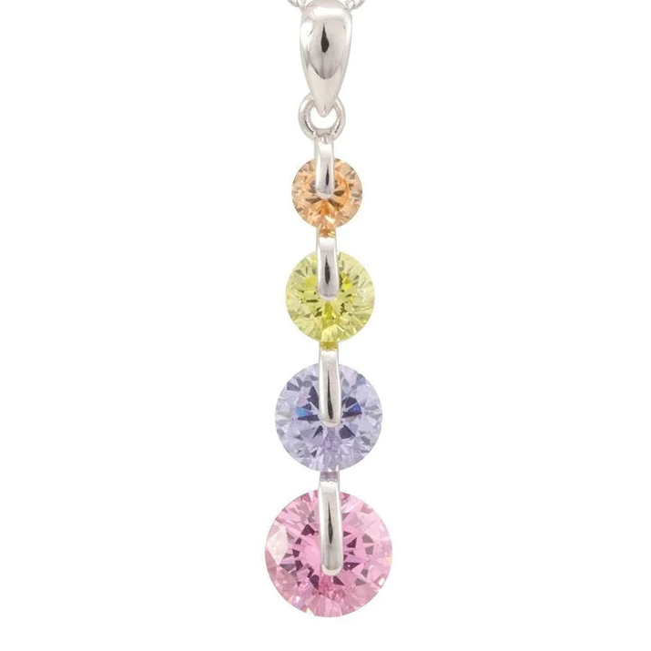 Pastel Jewel Drop Necklace