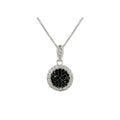 Jet Black Circle Necklace