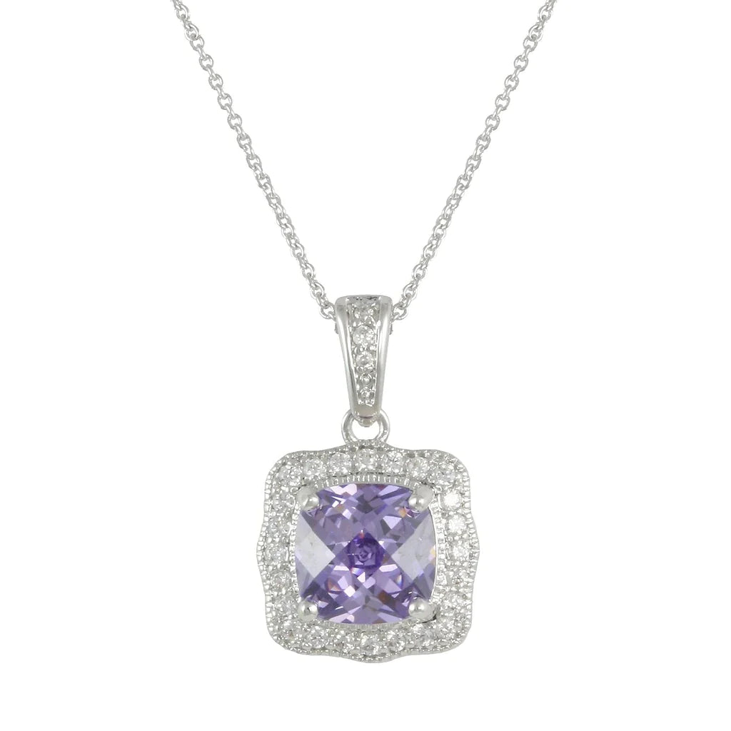 Amethyst Square Necklace
