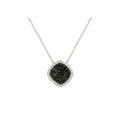Jet Black Square Necklace